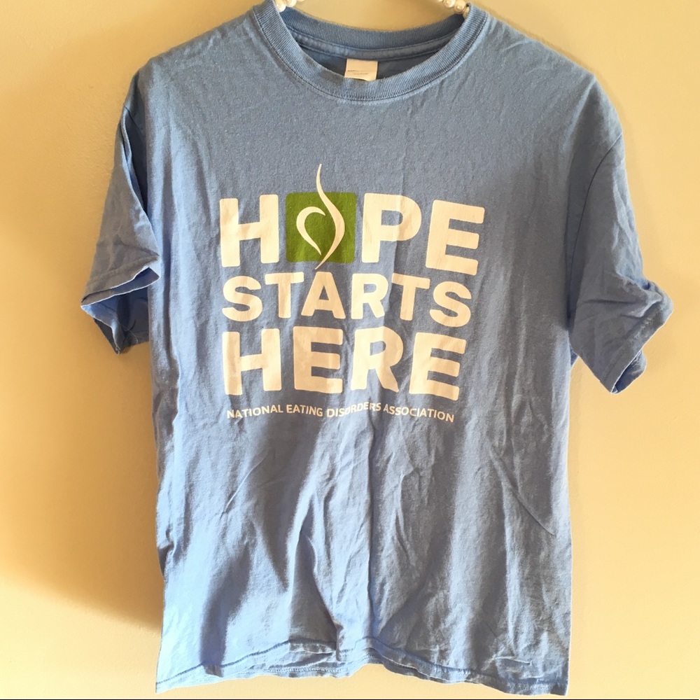 National eating disorder Chicago walk blue shirt M